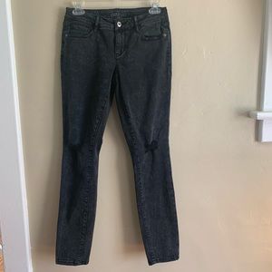 Decree Jeans Black Super Skinny Distressed 5 Pocket Denim Size 5